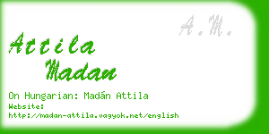 attila madan business card